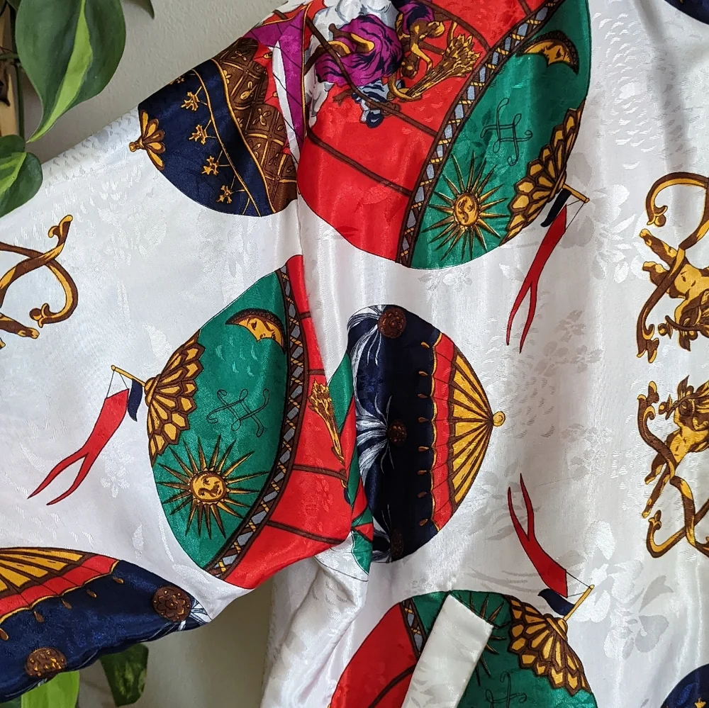 Picasso | Vintage | 90s Reversible Zip Front Satin Bomber Jacket Streetwear - Picture 9 of 13